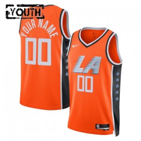 Barn Los Angeles Clippers Tröja Skräddarsydda Nike 2025-26 City Edition Orange Swingman